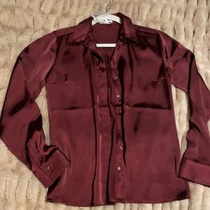 Button down silk top